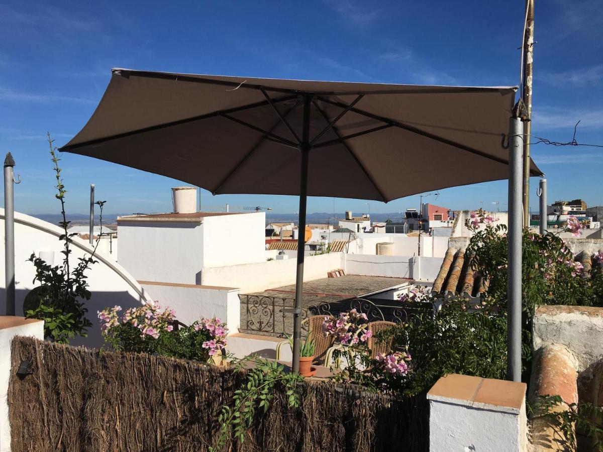 Casa Leon Blanco Carmona Reformada Centrica Con Chimenea Y Terraza Con Vistas Villa Exterior foto